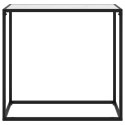 VidaXL Stolik konsolowy, biały, 80x35x75 cm, szkło hartowane