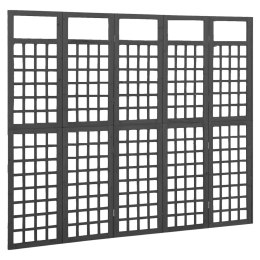 VidaXL Parawan pokojowy 5-panelowy/trejaż, drewno jodłowe, 201,5x180cm