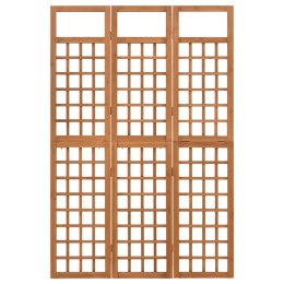 VidaXL Parawan pokojowy 3-panelowy/trejaż, drewno jodłowe, 121x180,5cm