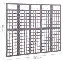 VidaXL Parawan pokojowy 5-panelowy/trejaż, drewno jodłowe, 201,5x180cm