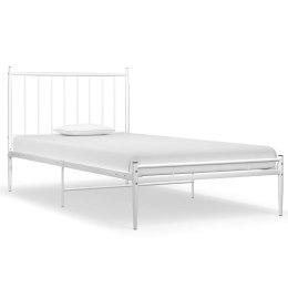 VidaXL Rama łóżka, biała, metalowa, 100 x 200 cm