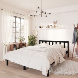 VidaXL Rama łóżka, czarna, lite drewno sosnowe, 120 x 200 cm
