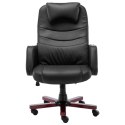 VidaXL Krzesło biurowe, czarne, sztuczna skóra