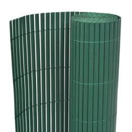 VidaXL Dwustronne ogrodzenie ogrodowe, PVC, 90x500 cm, zielone