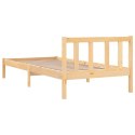 VidaXL Rama łóżka z litego drewna sosnowego, 90x200 cm