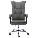 VidaXL Krzesło biurowe, antracytowe, obite sztuczną skórą