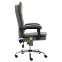 VidaXL Krzesło biurowe z funkcją masażu, antracytowe, sztuczna skóra