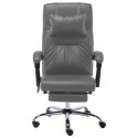 VidaXL Krzesło biurowe z funkcją masażu, antracytowe, sztuczna skóra