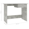 VidaXL Biurko, szarość betonu, 100x50x76 cm, materiał drewnopochodny
