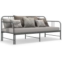 VidaXL Sofa z wysuwaną ramą łóżka, szara, metalowa, 90x200 cm