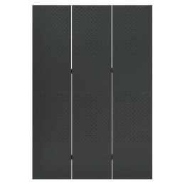 VidaXL Parawan 3-panelowy, antracytowy, 120 x 180 cm, stalowy