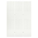 VidaXL Parawan 3-panelowy, biały, 120 x 180 cm, stalowy