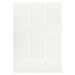 VidaXL Parawan 3-panelowy, biały, 120 x 180 cm, stalowy