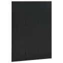 VidaXL Parawan 3-panelowy, czarny, 120 x 180 cm, stalowy
