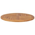 VidaXL Blat stołu, lite drewno tekowe, okrągły, 2,5 cm, 80 cm