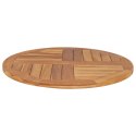 VidaXL Blat stołu, lite drewno tekowe, okrągły, 2,5 cm, 70 cm