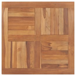 VidaXL Blat stołu, lite drewno tekowe, kwadratowy, 80x80x2,5 cm