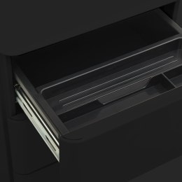 VidaXL Mobilna szafka kartotekowa, czarna, 30x45x59 cm, stalowa