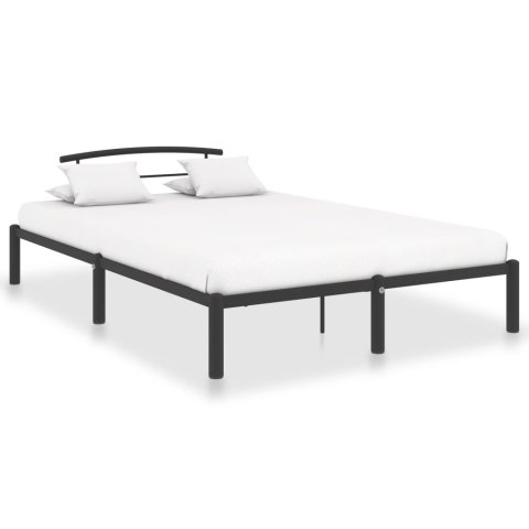 VidaXL Rama łóżka, czarna, metalowa, 160 x 200 cm