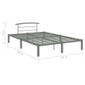 VidaXL Rama łóżka, szara, metalowa, 140 x 200 cm