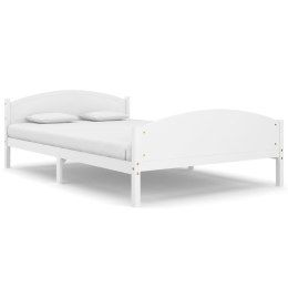 VidaXL Rama łóżka, biała, lite drewno sosnowe, 160 x 200 cm