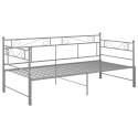 VidaXL Sofa z wysuwaną ramą łóżka, szara, metalowa, 90x200 cm