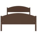 VidaXL Rama łóżka, ciemnobrązowa, lite drewno sosnowe, 120 x 200 cm
