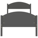 VidaXL Rama łóżka, ciemnoszara, lite drewno sosnowe, 100 x 200 cm