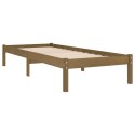 VidaXL Rama łóżka, miodowy brąz, lite drewno sosnowe, 90 x 200 cm