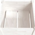 VidaXL Donica ogrodowa, biała, 50x50x70 cm, lite drewno sosnowe