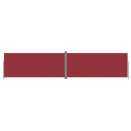 VidaXL Zwijana markiza boczna, czerwona, 220x1000 cm