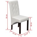 VidaXL Krzesła stołowe, 6 szt., białe, sztuczna skóra