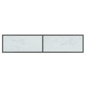 VidaXL Stolik konsolowy, biały, 160x35x75,5 cm, szkło hartowane