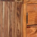 VidaXL Komoda z litego drewna z rzeźbionymi drzwiami, 160x40x75 cm