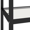 VidaXL Półka czarny marmur/przezroczysta 100x36x168 cm szkło hartowane