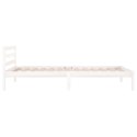 VidaXL Rama łóżka, lite drewno sosnowe, 100x200 cm, biała