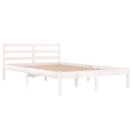 VidaXL Rama łóżka, lite drewno sosnowe, 120x200 cm, białe