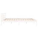 VidaXL Rama łóżka, lite drewno sosnowe, 160x200 cm, białe