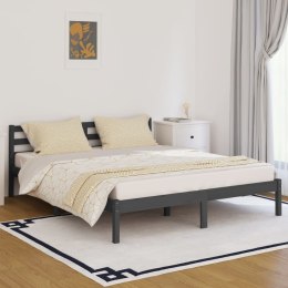 VidaXL Rama łóżka, lite drewno sosnowe, 160x200 cm, szare