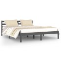 VidaXL Rama łóżka, lite drewno sosnowe, 160x200 cm, szare