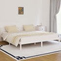 VidaXL Rama łóżka, lite drewno sosnowe, 200x200 cm, białe
