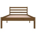 VidaXL Rama łóżka, lite drewno sosnowe, 90x200 cm, miodowy brąz