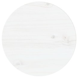 VidaXL Blat stołu, biały, Ø30x2,5 cm, lite drewno sosnowe