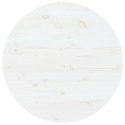 VidaXL Blat stołu, biały, Ø90x2,5 cm, lite drewno sosnowe