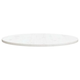 VidaXL Blat stołu, biały, Ø90x2,5 cm, lite drewno sosnowe