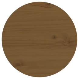 VidaXL Blat stołu, brązowy, Ø30x2,5 cm, lite drewno sosnowe