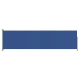 VidaXL Wysuwana markiza boczna na taras, 140 x 500 cm, niebieska