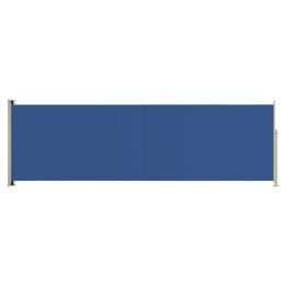 VidaXL Zwijana markiza boczna na taras, 160x500 cm, niebieska