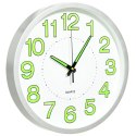 VidaXL Fluorescencyjny zegar ścienny, biały, 30 cm