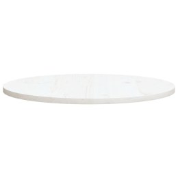 VidaXL Blat stołu, biały, Ø80x2,5 cm, lite drewno sosnowe